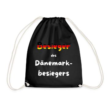 Handball EM 2026 - Besieger des Dänemarkbesiegers - Turnbeutel - Schwarz - Vorne