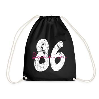 Born in 86 Neon Retro - Turnbeutel - Schwarz - Vorne