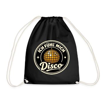 Disco Party Ich Fühl Mich Retro - Turnbeutel - Schwarz - Vorne