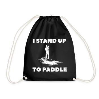 Je me lève pour pagayer SUP - Sac de sport léger - noir - Devant