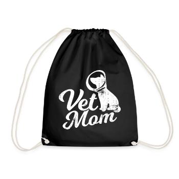 Maman vétérinaire - Sac de sport léger - noir - Devant