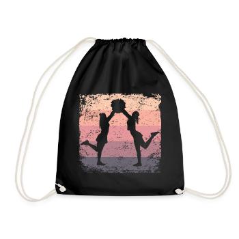 Cheerleader Cheer Mom Cheerleading - Drawstring Bag - black - Front