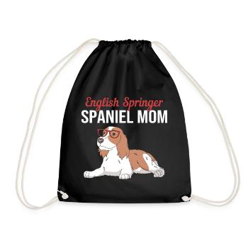 Springer Spaniel Hund - Turnbeutel - Schwarz - Vorne