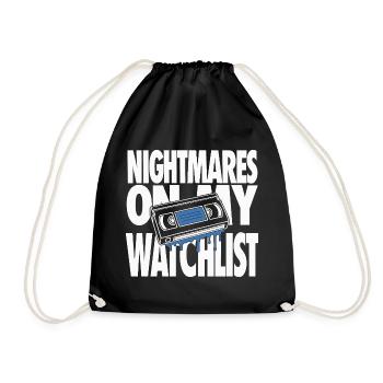 Nightmares On My Watchlist Horror - Drawstring Bag - black - Front