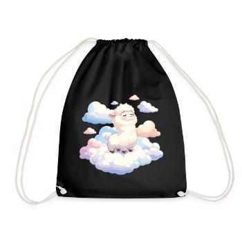 Agneau nuage dans la lumière du rêve - Sac de sport léger - noir - Devant
