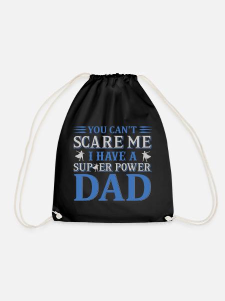 Can´t scare have super dad - Turnbeutel - Schwarz