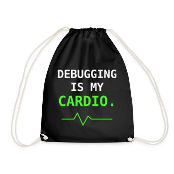 Le débogage est mon cadeau d’humour en informatique cardio - Sac de sport léger - noir - Devant