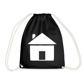 House Minimal Builder Gift - Drawstring Bag - black - Front