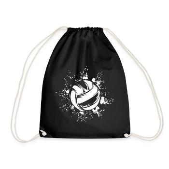 Volleyball icon Logo Symbol Illustration Explosion - Drawstring Bag - black - Front