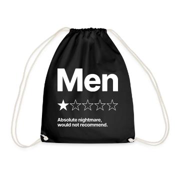 Men Absolute Nightmare Nicht zu empfehlen Humor - Turnbeutel - Schwarz - Vorne