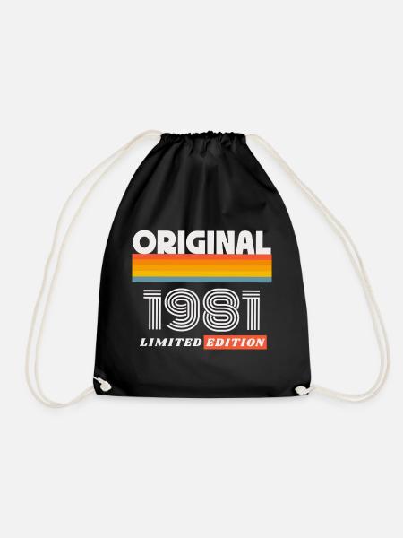 1981 Original Geburtstag Retro Vintage 80er Spruch - Turnbeutel - Schwarz