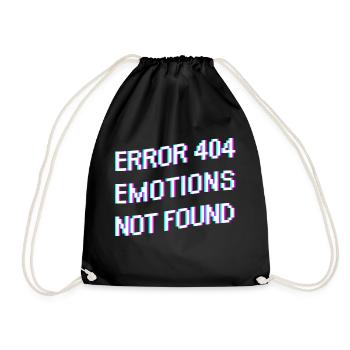 Shirt "ERREUR 404 Not Found ÉMOTIONS" - Sac de sport léger - noir - Devant