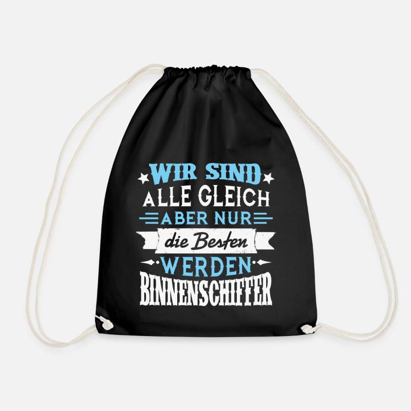 Aber nur die Besten werden BINNENSCHIFFER - Turnbeutel - Schwarz