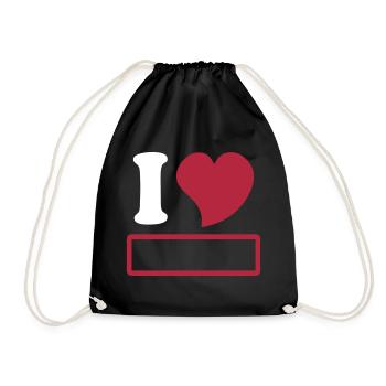 I love à personnaliser - Sac de sport léger - noir - Devant
