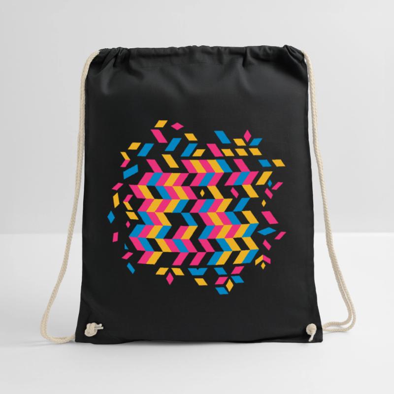 A herringbone pattern Drawstring Bag