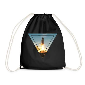 Space Shuttle - Turnbeutel - Schwarz - Vorne