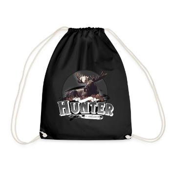 Hunter Jäger Jagen - Turnbeutel - Schwarz - Vorne
