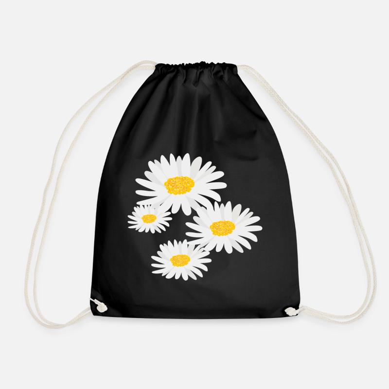 Blume Gänseblümchen - Turnbeutel - Schwarz