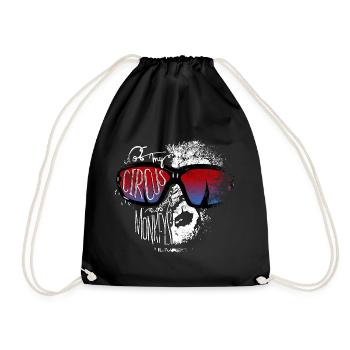 Not my circus, not my monkeys - Singes lunettes de soleil - Sac de sport léger - noir - Devant