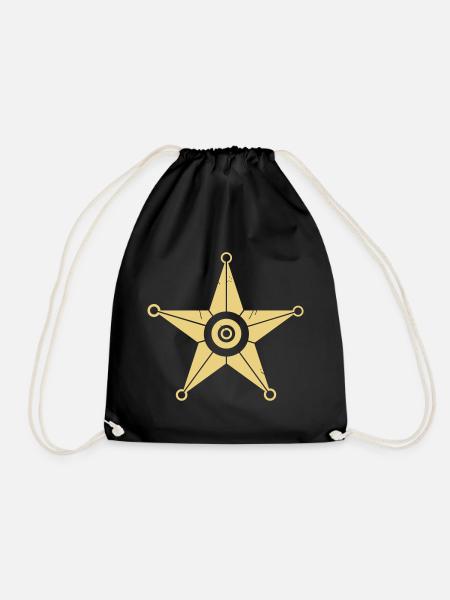 Sheriffstern - Polizei - Seregant Police Geschenk - Turnbeutel - Schwarz
