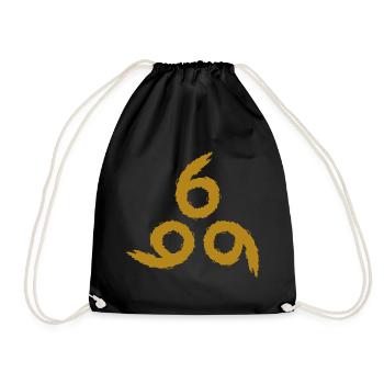 666 Or - Sac de sport léger - noir - Devant