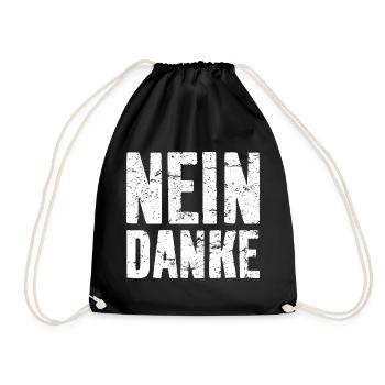 NEIN DANKE WIDERSTAND DEMO - Turnbeutel - Schwarz - Vorne