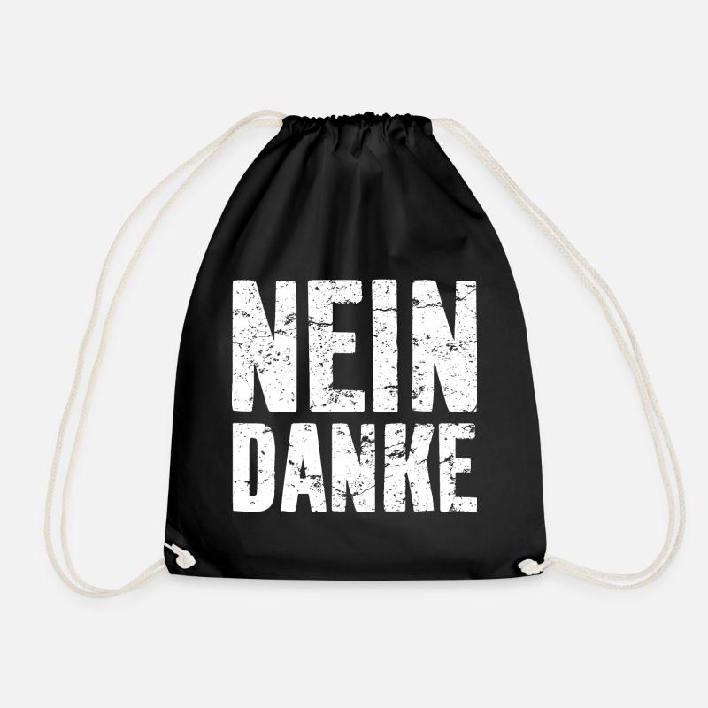 NEIN DANKE WIDERSTAND DEMO - Turnbeutel - Schwarz