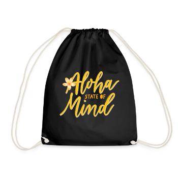 Aloha State of Mind and Summer Mood - Drawstring Bag - black - Front