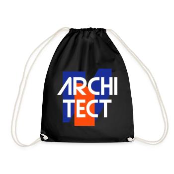 Architect (geometrische Figuren) - Turnbeutel - Schwarz - Vorne