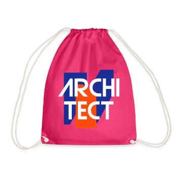 Architect (geometrische Figuren) - Turnbeutel - Fuchsia - Vorne