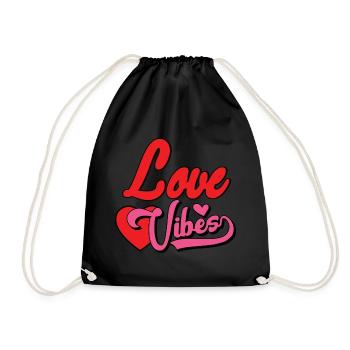 Love Vibes - Drawstring Bag - black - Front