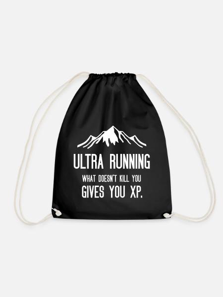Ultra Running - Was dich nicht umbringt, gibt dir XP - Turnbeutel - Schwarz