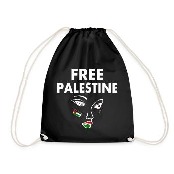 Free palestine - Drawstring Bag - black - Front