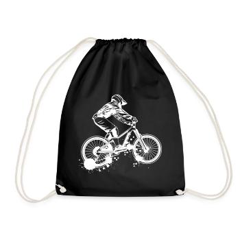 Mountain bike - Drawstring Bag - black - Front