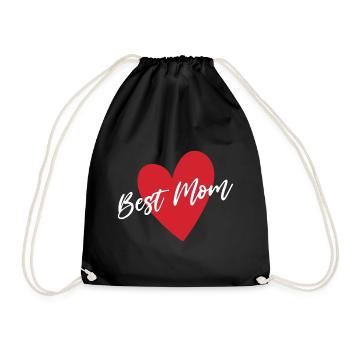 Best Mom - Drawstring Bag - black - Front