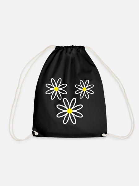 Gänseblümchen Blume - Turnbeutel - Schwarz