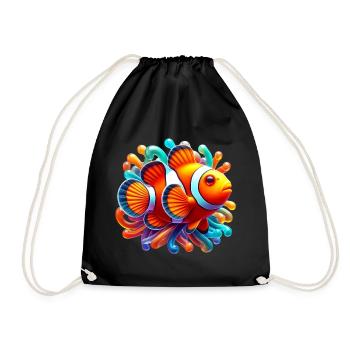 Clownfish - Drawstring Bag - black - Front
