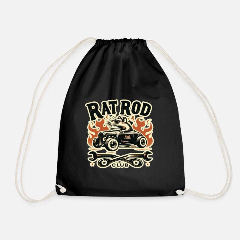 Ratsking Ratlook Shirt – Rustikaler Custom Style - Turnbeutel - Schwarz