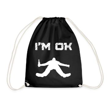 Je vais bien Un homme ivre s’est évanoui dans un coma blanc - Sac de sport léger - noir - Devant