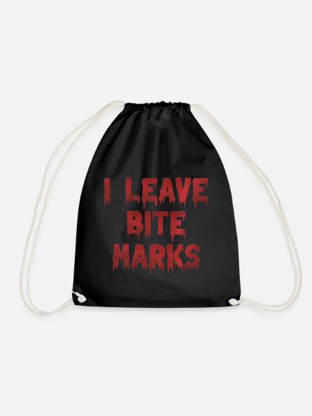 Bite Mark's Blood Traces - Drawstring Bag - black