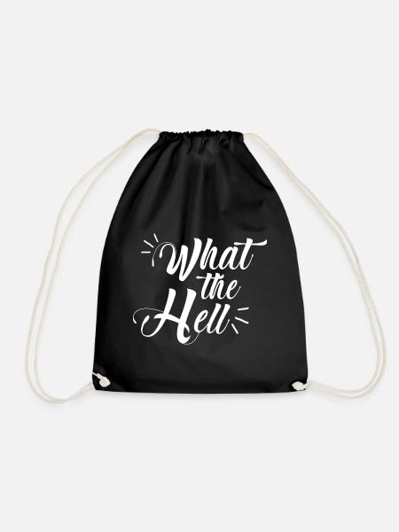 what the hell - Turnbeutel - Schwarz