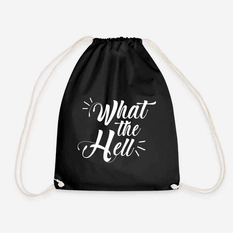 what the hell - Turnbeutel - Schwarz