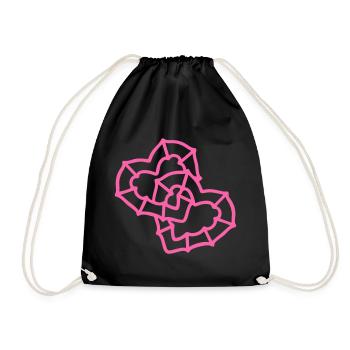 Des cœurs entrelacés - Sac de sport léger - noir - Devant