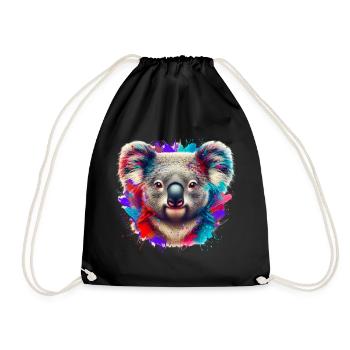 Koala - Turnbeutel - Schwarz - Vorne