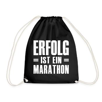 Success is a marathon founder entrepreneur - Drawstring Bag - black - Front
