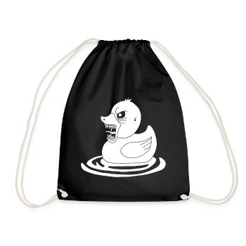 Canard démoniaque blanc - Sac de sport léger - noir - Devant