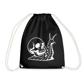 Gothic Totenschädel mit Schlangen-Design - Turnbeutel - Schwarz - Vorne