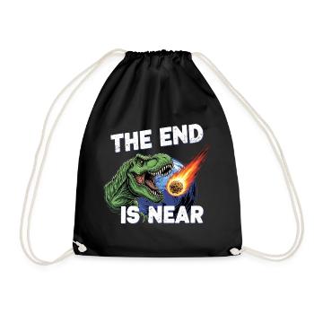 La fin est proche - Drôle Dino Meteor Apocalypse - Sac de sport léger - noir - Devant