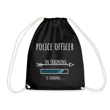 Police Officer Gift Profession Training - Drawstring Bag - black - Front