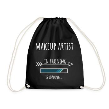 Makeup Artist Gift Profession Education - Drawstring Bag - black - Front